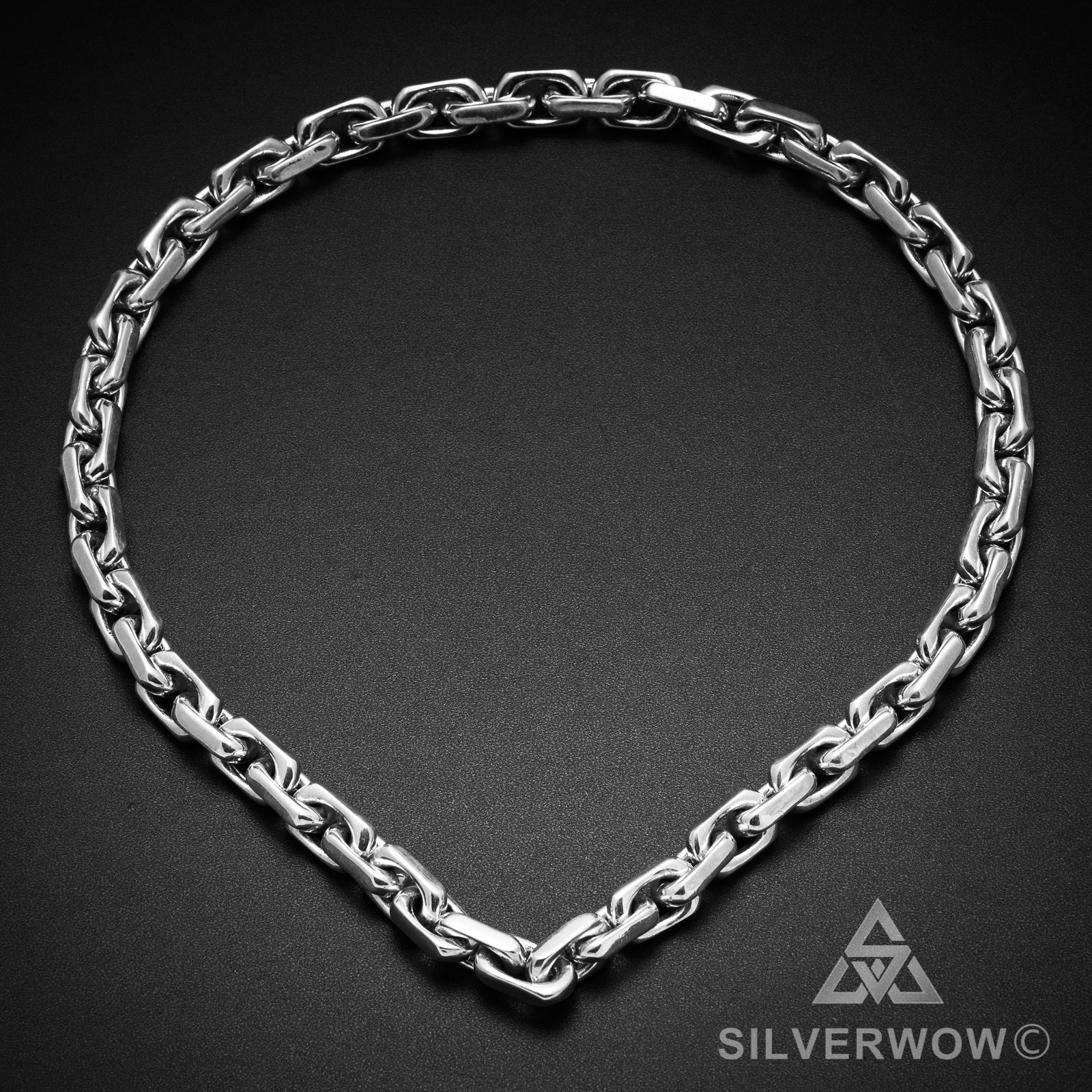 10mm Mens Chain Link Silver Necklace  Please visit‎  –  SilverWow™