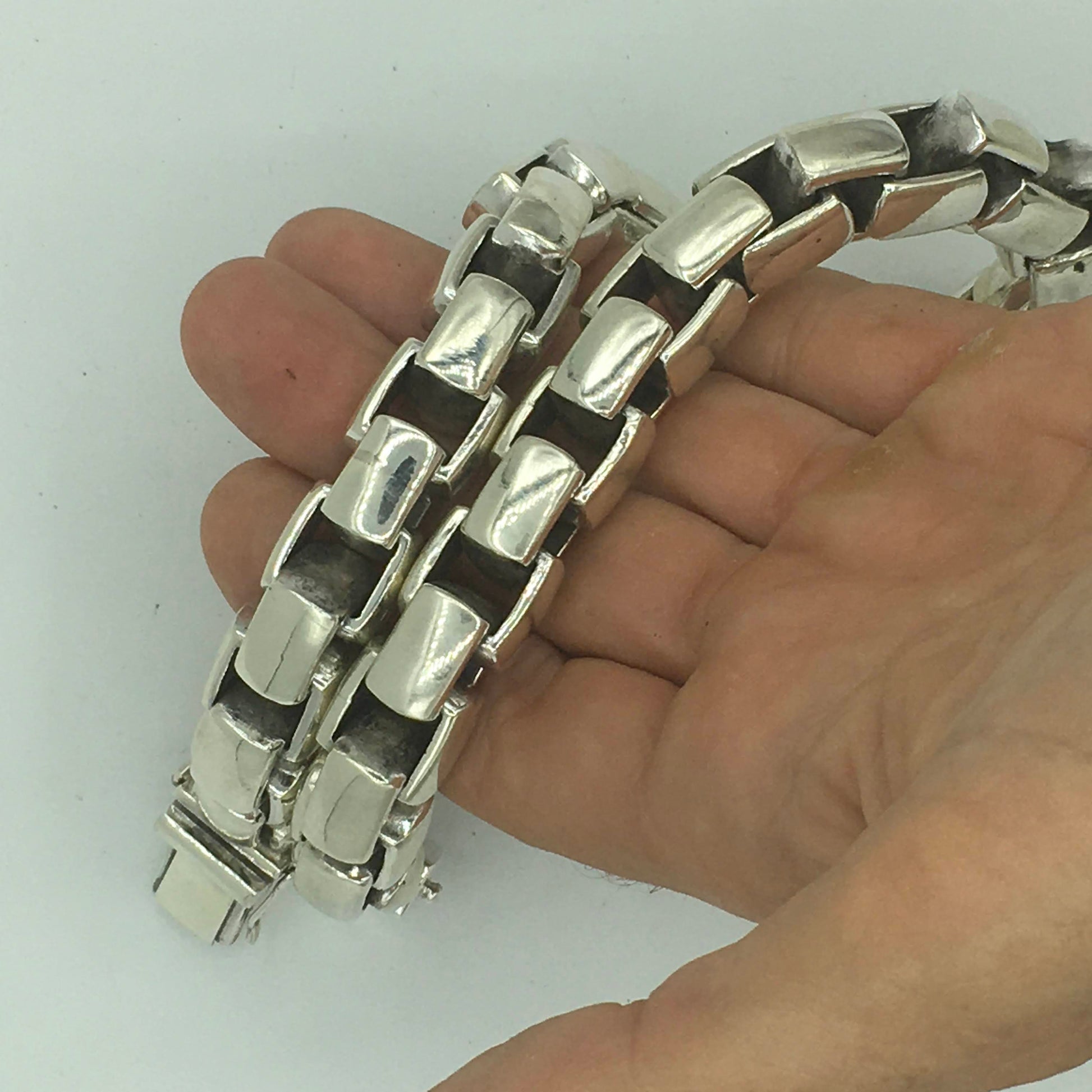 thick box chain in 925 sterling silver - 15mm wide necklace