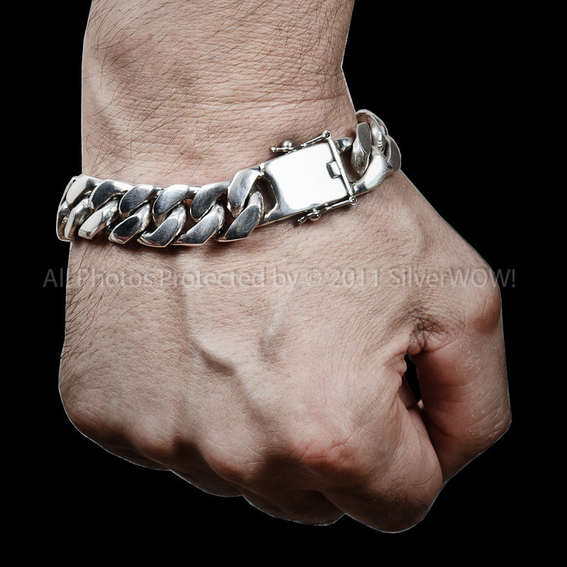 Initial Curb Bracelet (Silver)