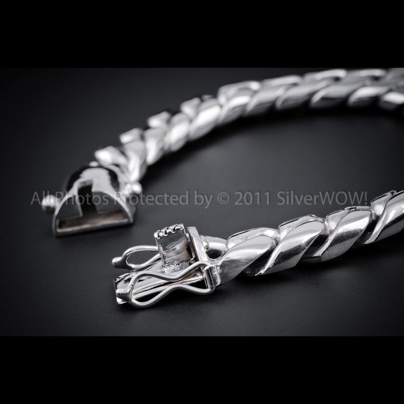 Mens Figaro Bracelet - 15mm - 925 Sterling Silver – SilverWow™