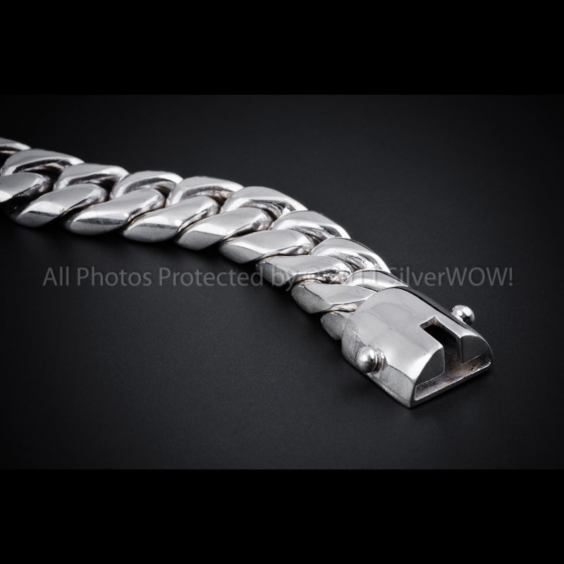 Cuban Link Bracelet Solid Stainless Steel / 7 (Fitted)