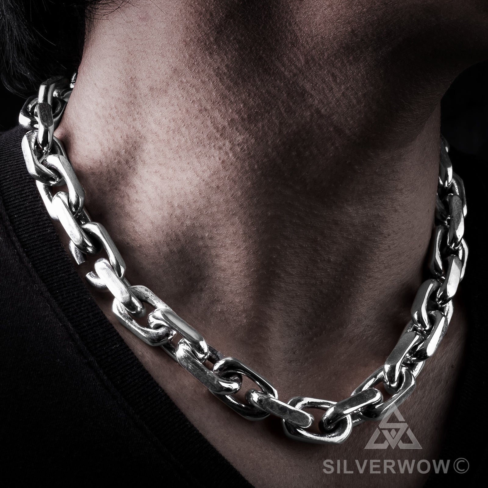 Silver Chunky Chain Necklace | Paperclip Chain Necklace | Statement Necklace  – KookyTwo