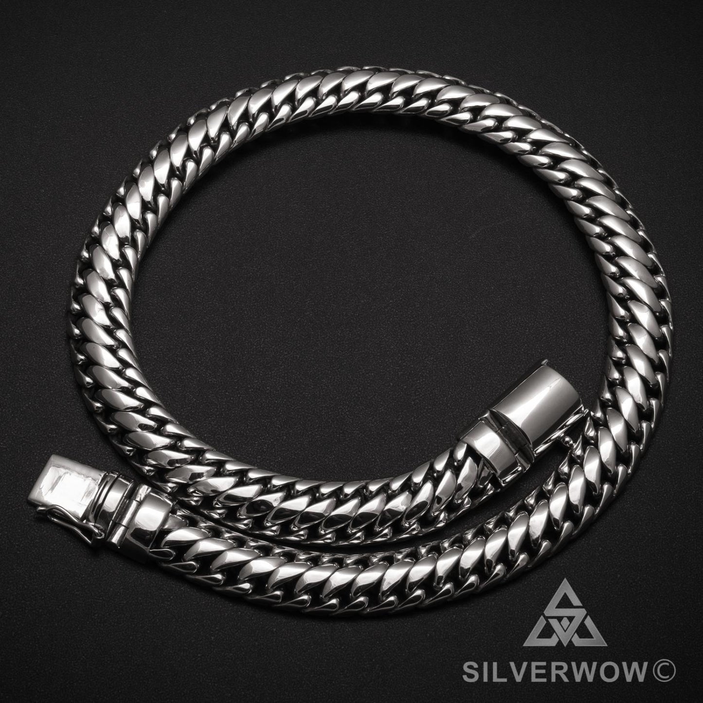 Mens Woven Snake 15mm Necklace Chain