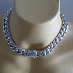 20mm Wide Heavy Cuban Silver Necklace Chain | Silverwow.net