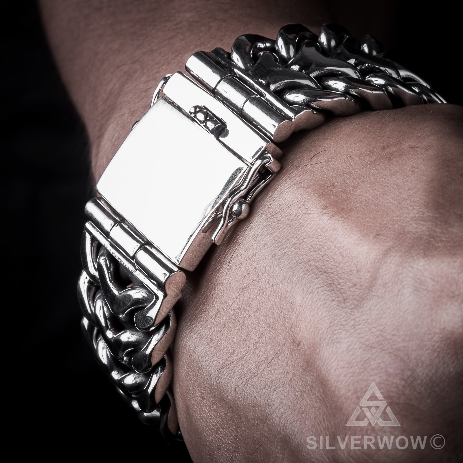 Ramble On - Silver/Black (LC196 RRS BLK) Men's Bracelet | William Henry