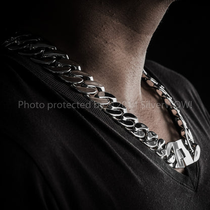 Mens Stainless Steel Necklace Chain Big Heavy 25mm 