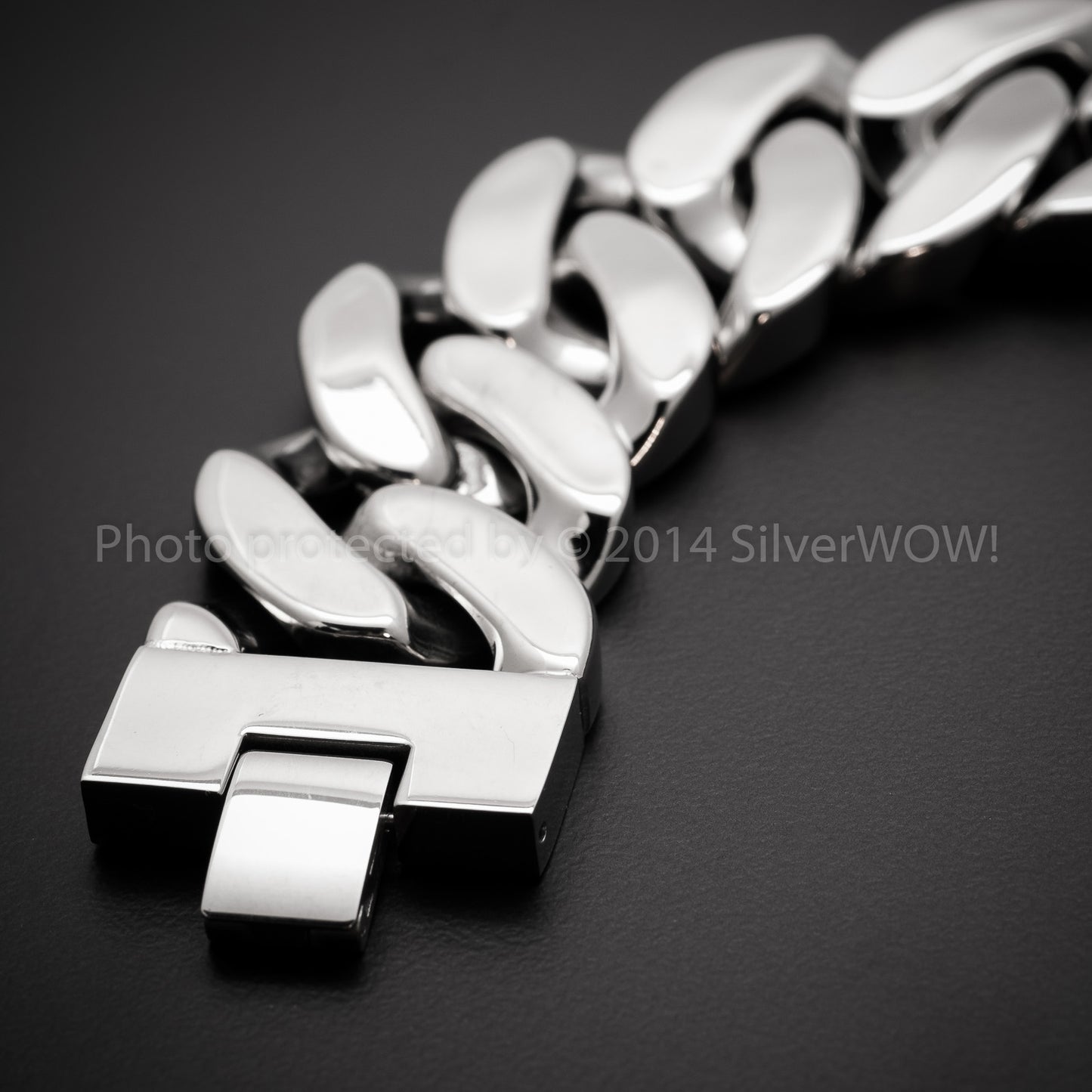 25mm Stainless Steel Curb Bracelet - SilverWow™