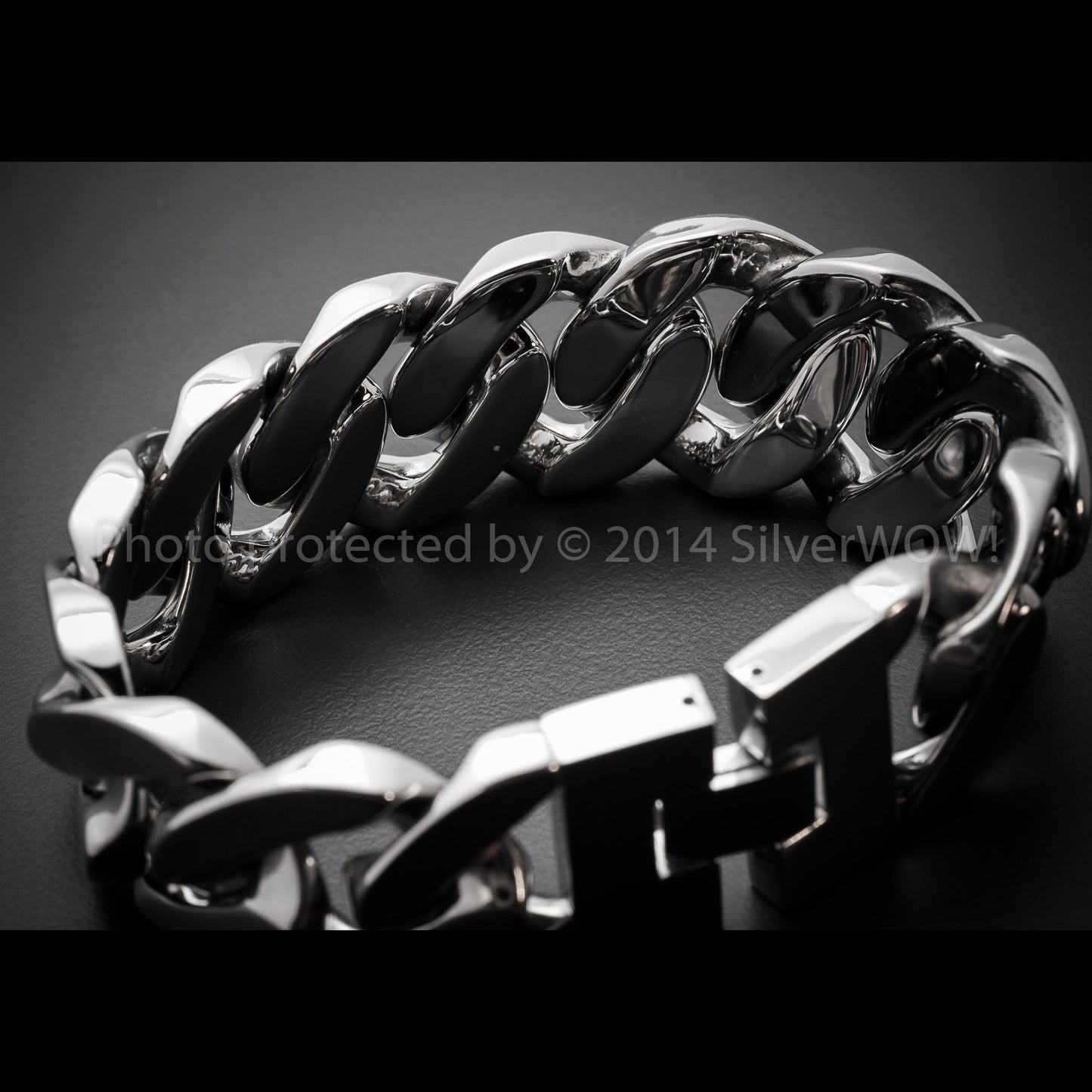 25mm Stainless Steel Curb Bracelet