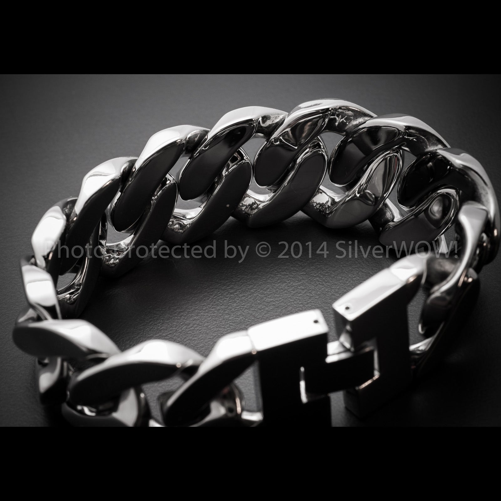 25mm Stainless Steel Curb Bracelet - SilverWow™