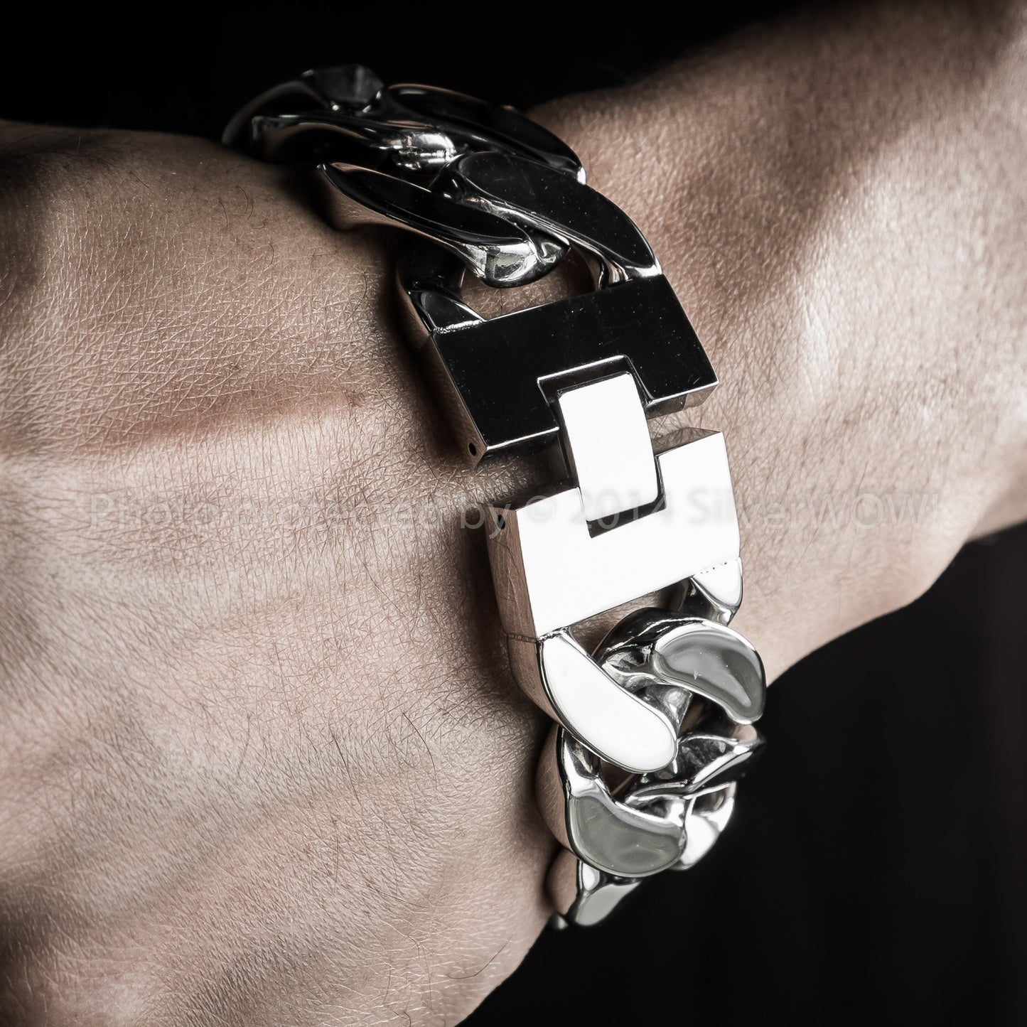 Chunky Mens Stainless Steel Bracelet 136 grams - 4oz +