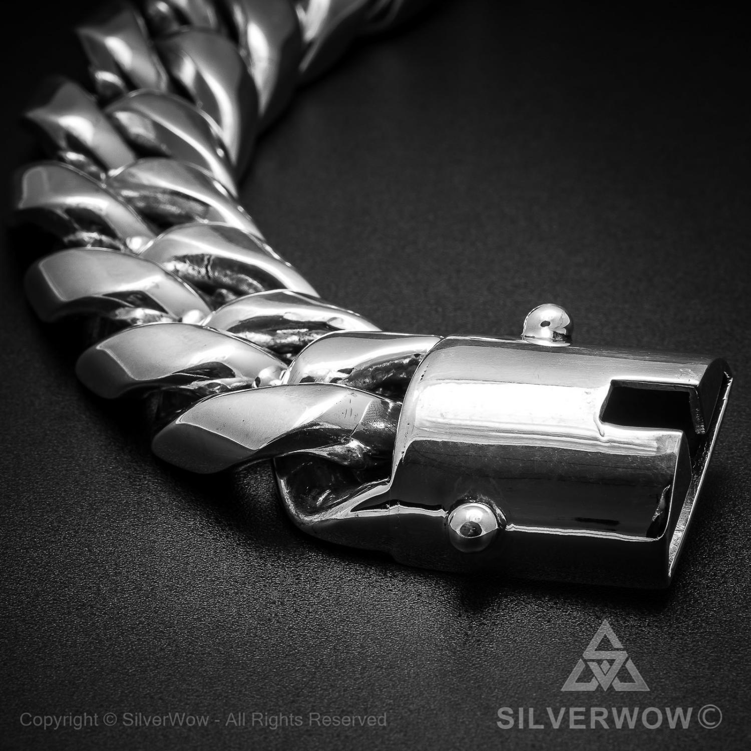 Cuban Link Bracelet x 30mm Wide clasp