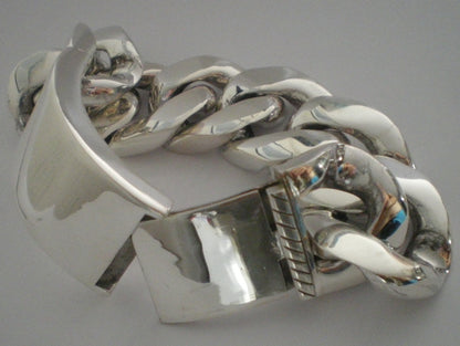 35mm Mens Silver ID Bracelet