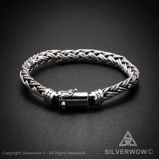 Buyan, Rope Weave Bracelet x 10mm - SilverWow™