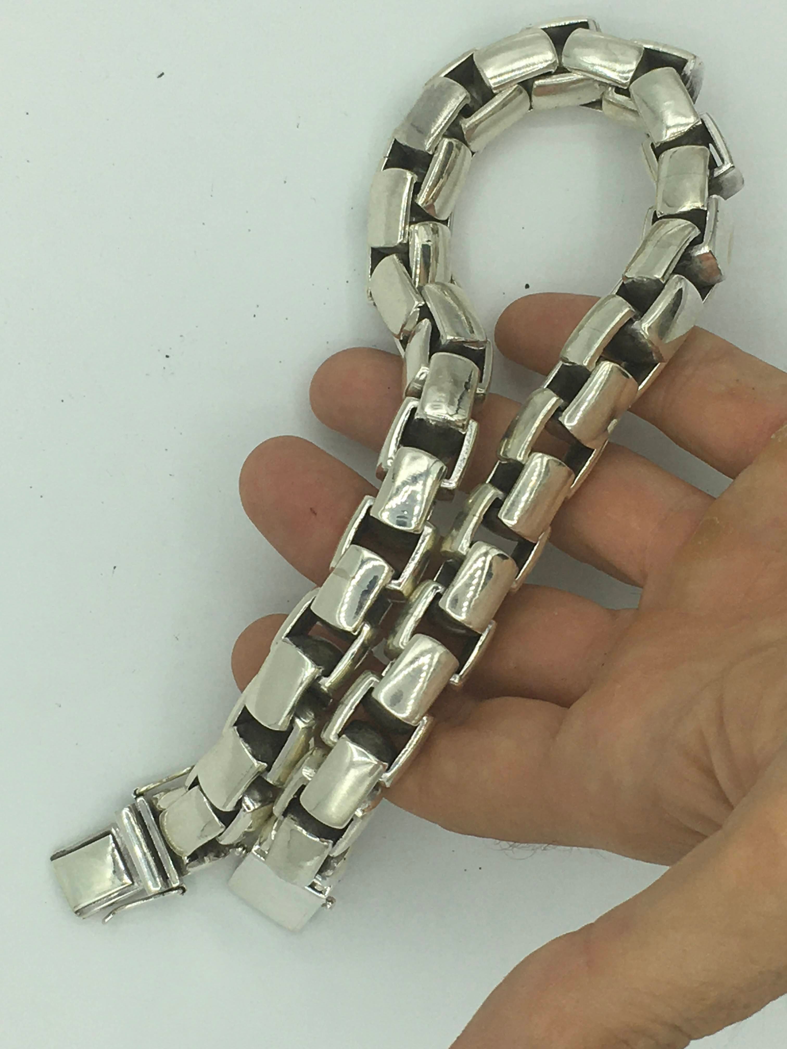 15mm Box Chain Link Mens Silver Necklace | Silverwow.net – SilverWow™