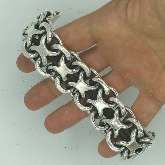 Huge 30Mm Kbb1 in solid 925 sterling silver mens