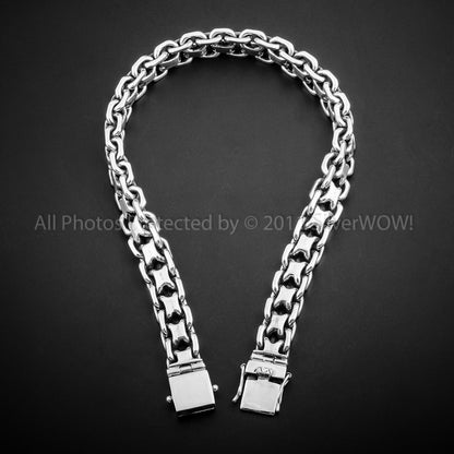Unique Mens Heavy Silver Necklace x 15mm ( KBB1)
