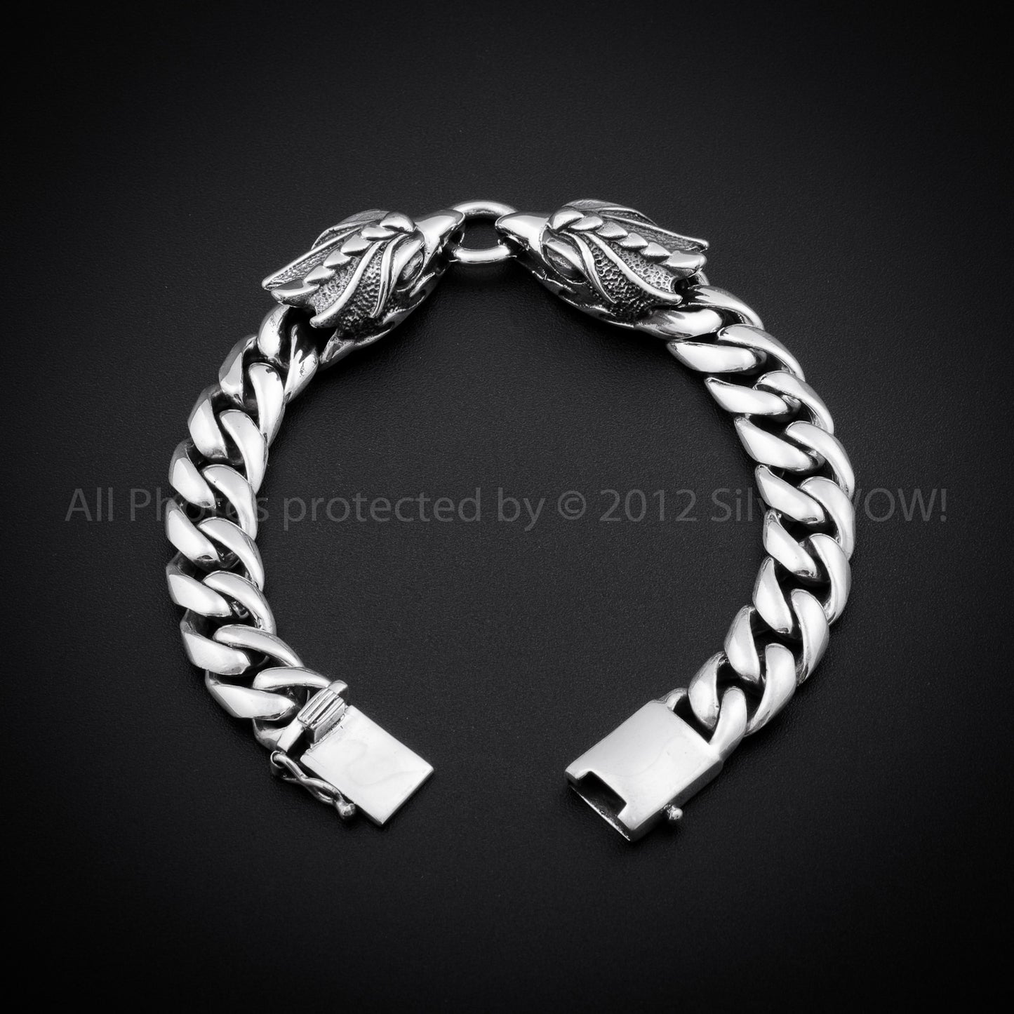 Eagle Head Bracelet - 925 Solid Sterling Silver