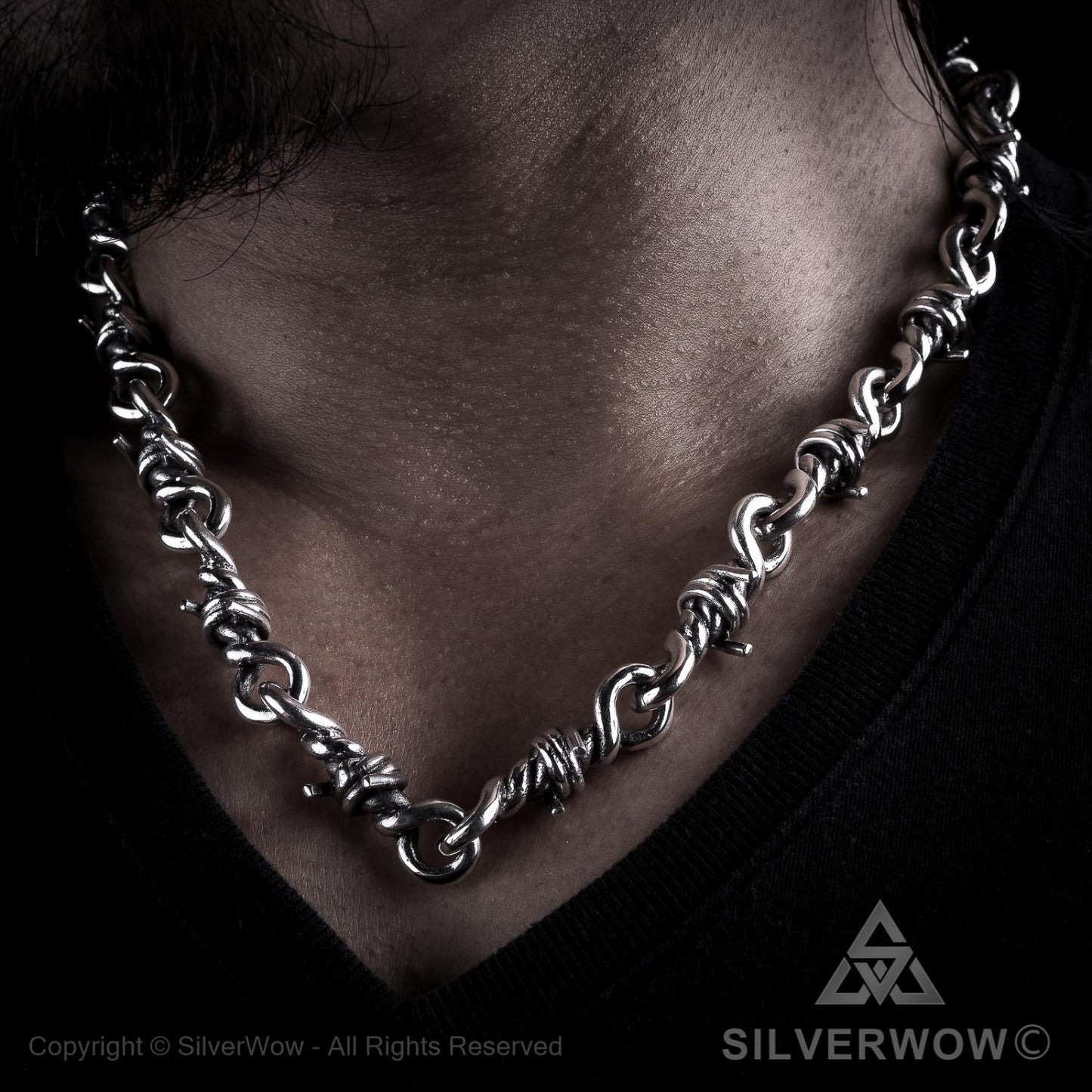 Heavy Barb Wire Necklace