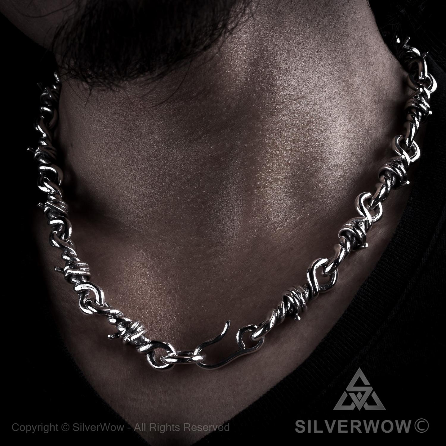 barb wire necklace chain 7