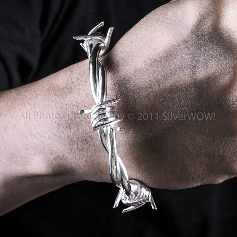 Mens Barbed Wire Bangle
