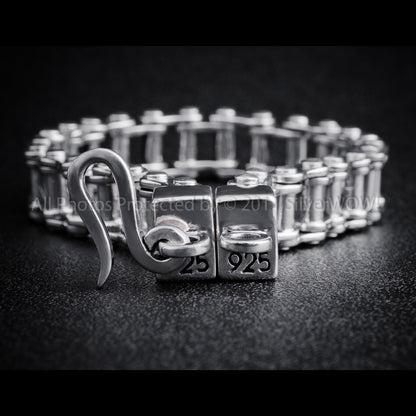 Silver Bike Chain Bracelet