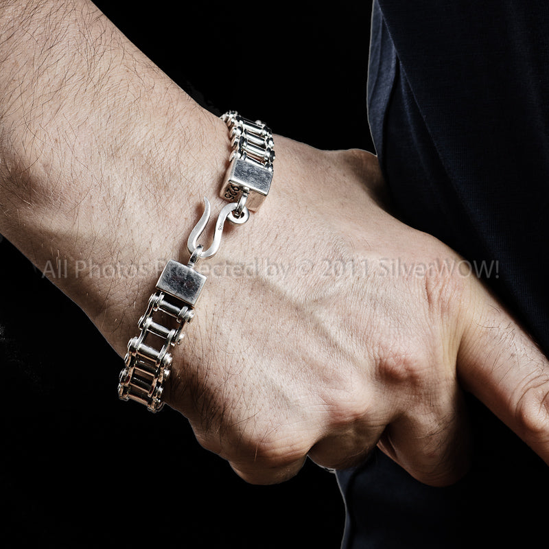 14mm Iced Bike Chain Bracelet | Hip Hop Bracelets | King Ice