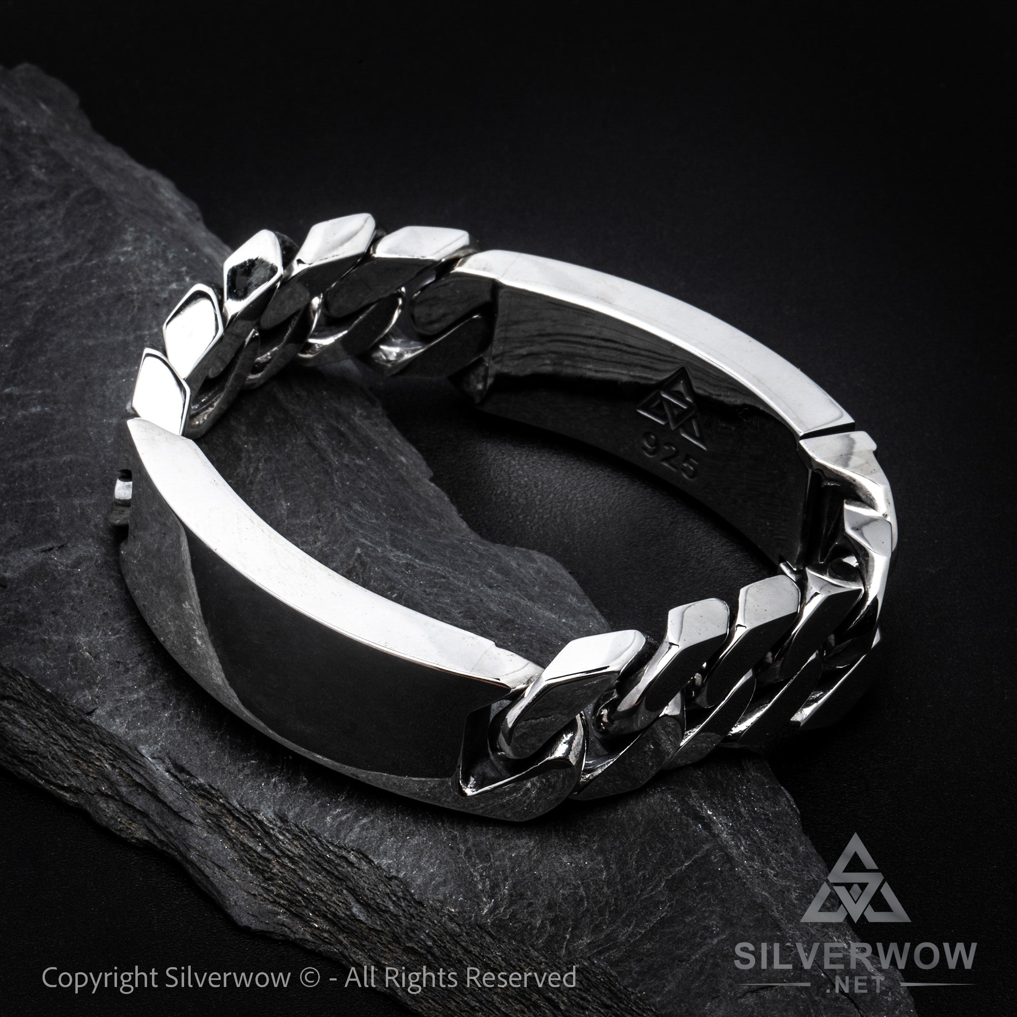 Double Plate Silver ID Bracelet | 15mm 925 Sterling | SilverWow™