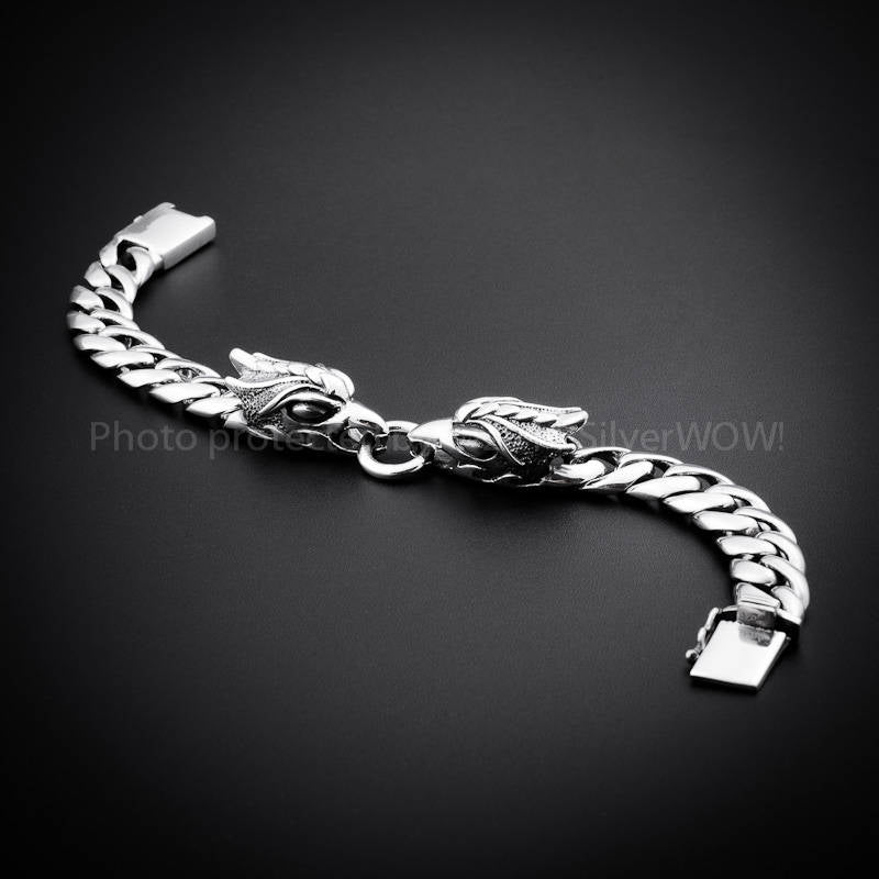 Eagle Head Bracelet - 925 Solid Sterling Silver