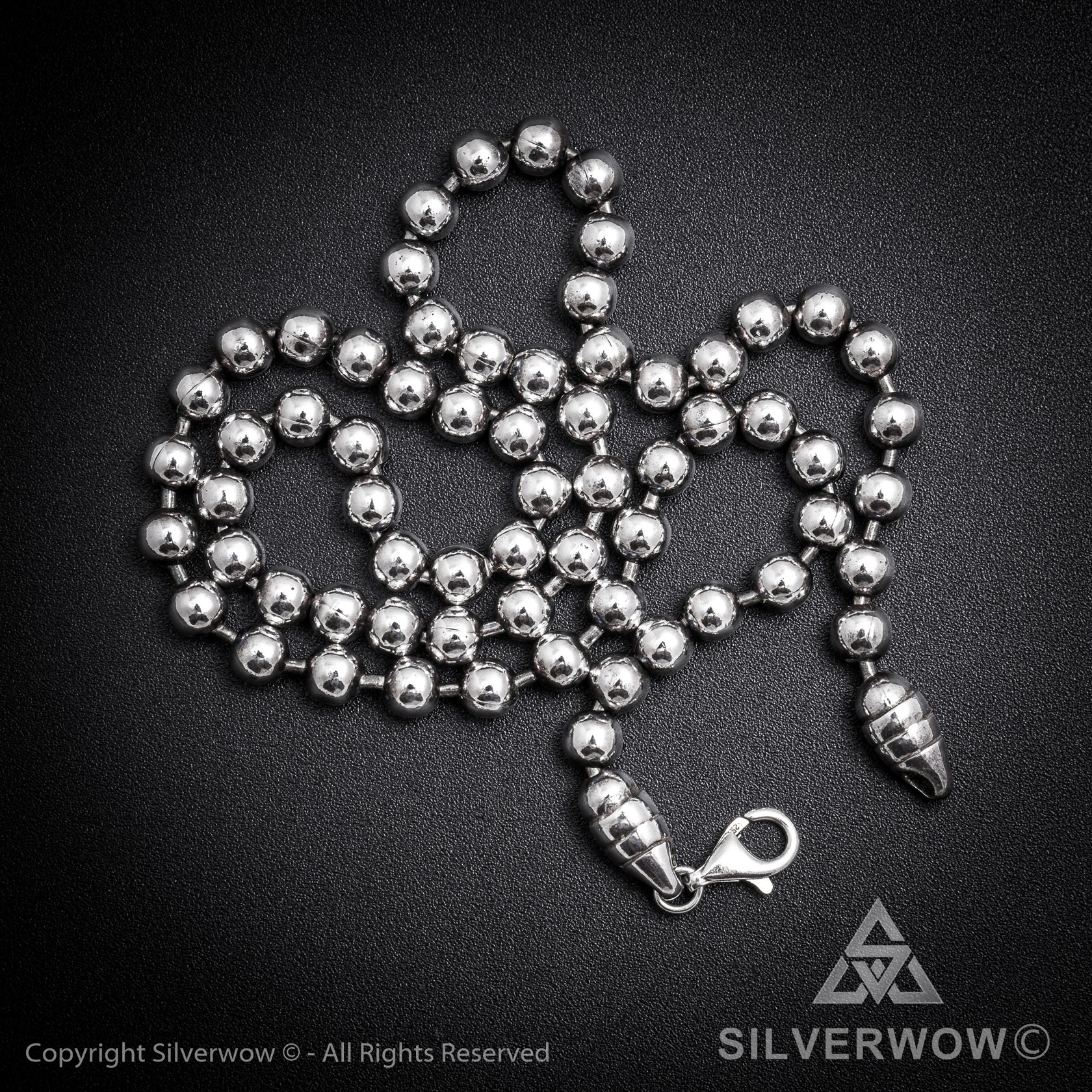 Mens Silver Ball Chain Necklace SilverWow™