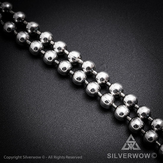 Mens Silver Ball Chain Necklace SilverWow™
