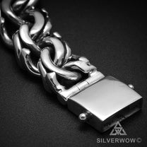 Mexican Garibaldi Link Bracelet - Mens Unique Bracelet | Silverwow.net ...