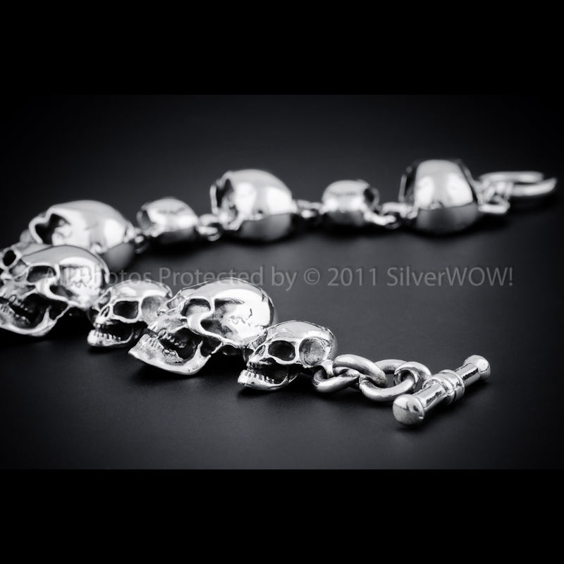 Skull Bracelet 7 10 Stainless Steel Bcj2006 | Wholesale Jewelry Website