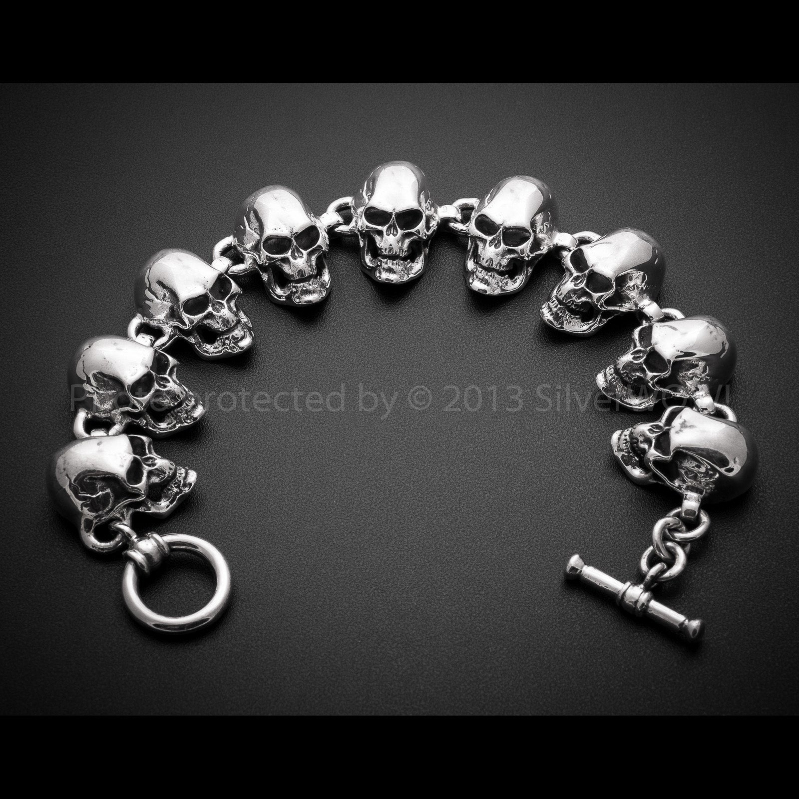 Skulls Bracelet - All Big Skulls | 925 Solid Sterling Silver