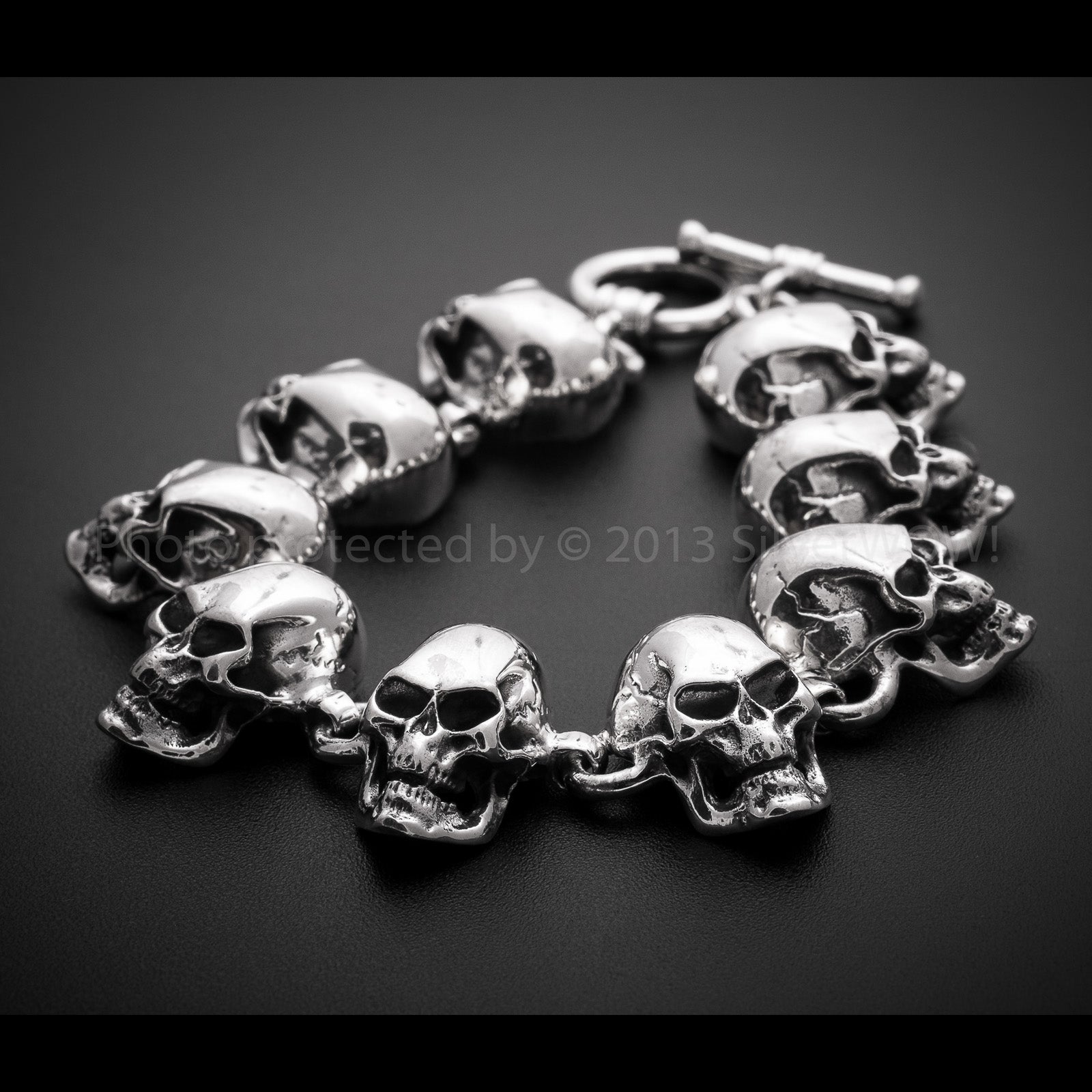 Skulls Bracelet - All Big Skulls | 925 Solid Sterling Silver