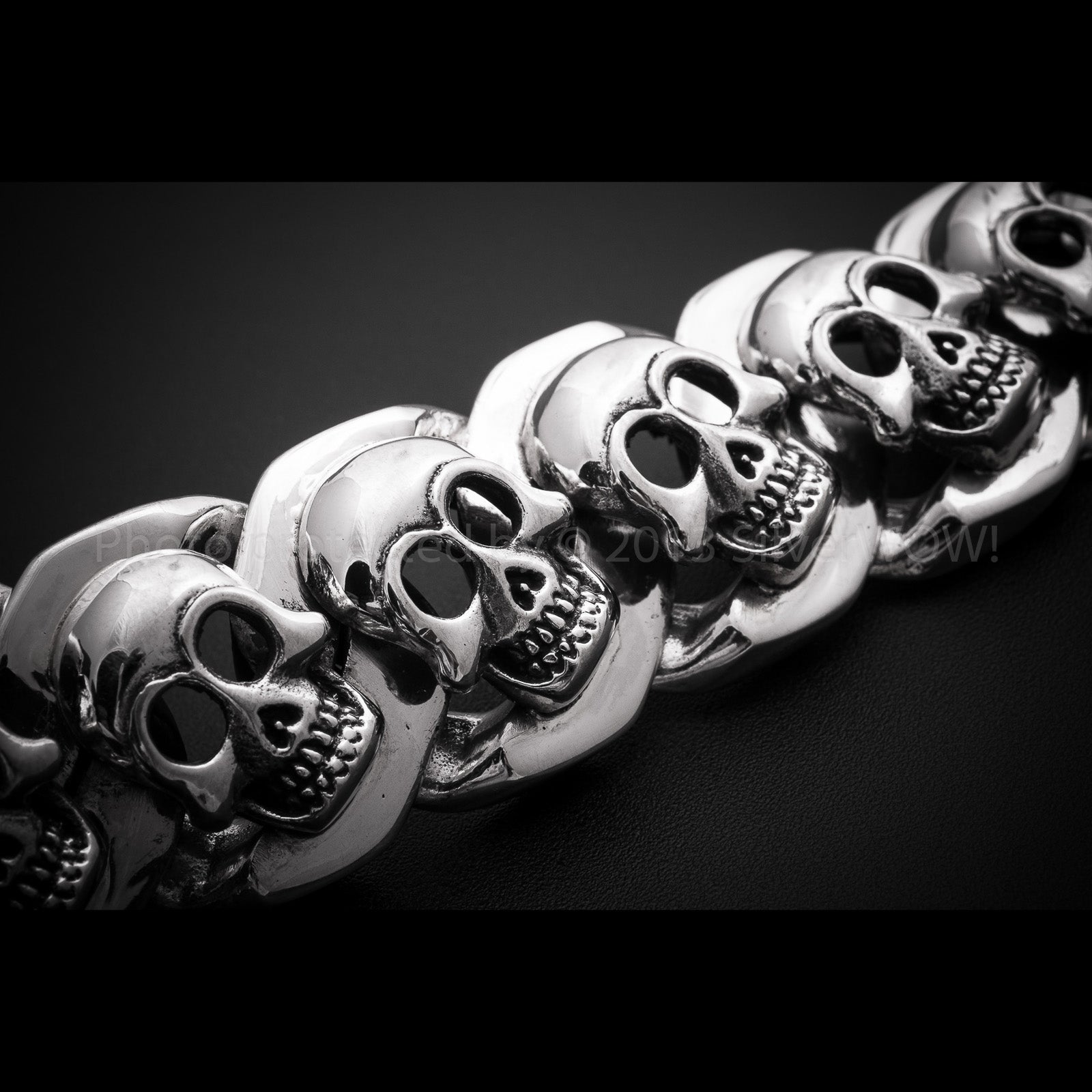 Big Chunky Skulls Bracelet x 23mm Wide