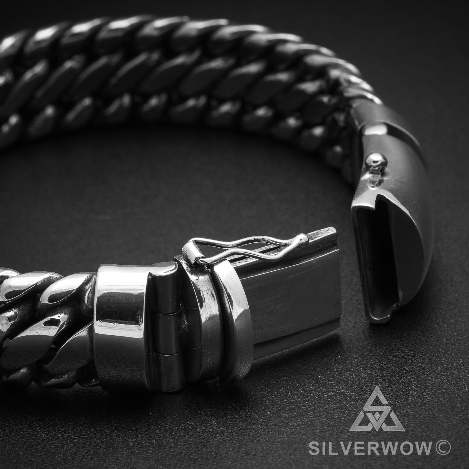 Woven Snake, Mens Silver Bracelet | 15mm Wide | Silverwow.net – SilverWow™